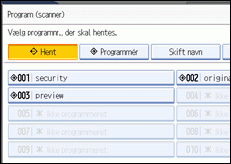 Illustration af skærm på kontrolpanel