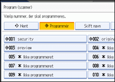Illustration af skærm på kontrolpanel
