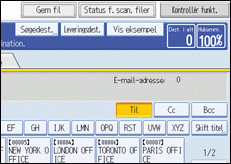 Illustration af skærm på kontrolpanel
