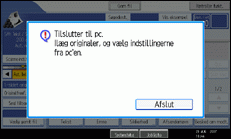 Illustration af skærm på kontrolpanel