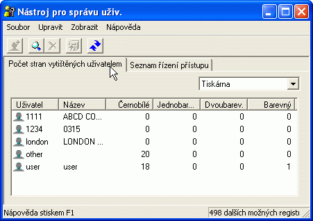Ukázka obrazovky aplikace