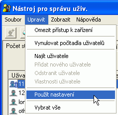 Ukázka obrazovky aplikace