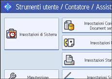 Illustrazione schermata pannello di conrollo