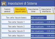Illustrazione schermata pannello di conrollo