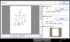 Operation panel screen illustration