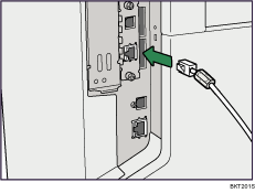 illustration of connecting Ethernet cable