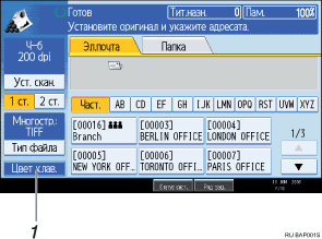 Иллюстрация окна рабочей панели с пронумерованной сноской иллюстрации