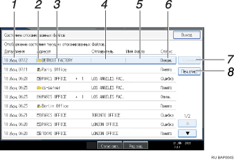 Иллюстрация окна рабочей панели с пронумерованной сноской иллюстрации