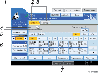 Иллюстрация окна рабочей панели с пронумерованной сноской иллюстрации