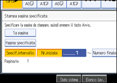 Illustrazione schermata pannello operativo