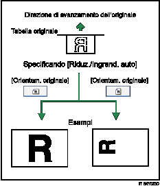 Illustrazione Riduzione/Ingrandimento automatico