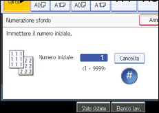 Illustrazione schermata pannello operativo