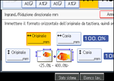 Illustrazione schermata pannello operativo