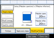 Illustrazione schermata pannello operativo