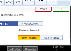 Illustrazione schermata pannello operativo