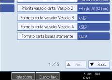 Illustrazione schermata pannello di conrollo