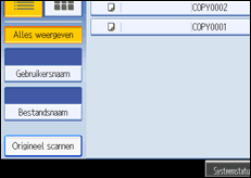 Schermafbeelding bedieningspaneel