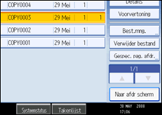 Schermafbeelding bedieningspaneel