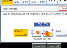 Schermafbeelding bedieningspaneel