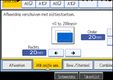 Schermafbeelding bedieningspaneel