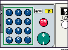 number keys illustration