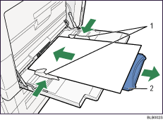Bypass tray illustration numbered callout illustration