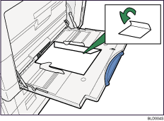Illustration of envelope type 4 on the bypass tray
