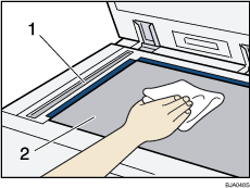 Nummerierte Abbildung des Vorlagenglases