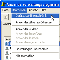 Abbildung Anwendungsbildschirm