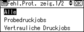 Abbildung der Bedienfeldanzeige