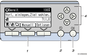 Vereinfachte Anzeige Taste Abbildung
