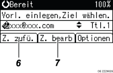 Nummerierte Abbildung Bedienfeld-Display