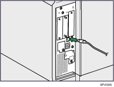 illustration of connecting the USB interfece cable