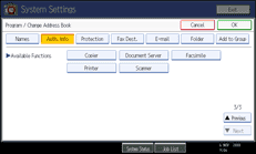 operation panel screen illustration