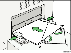 Bypass tray illustration numbered callout illustration