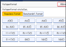 Abbildung des Bedienfeld-Displays