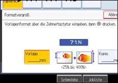 Abbildung des Bedienfeld-Displays