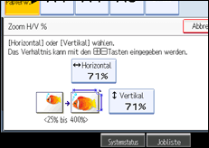Abbildung des Bedienfeld-Displays