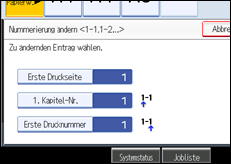 Abbildung des Bedienfeld-Displays
