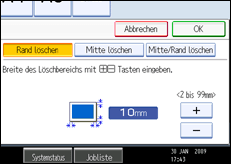 Abbildung des Bedienfeld-Displays