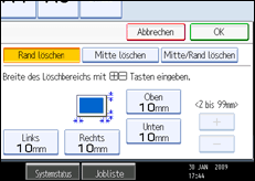 Abbildung des Bedienfeld-Displays