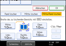 Abbildung des Bedienfeld-Displays