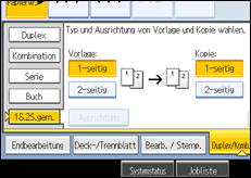 Abbildung des Bedienfeld-Displays
