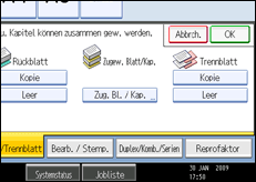 Abbildung des Bedienfeld-Displays