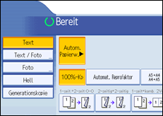 Abbildung des Bedienfeld-Displays