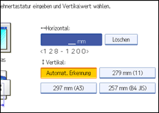 Abbildung des Bedienfelds