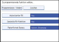 Abbildung des Bedienfelds