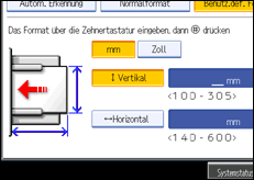 Abbildung des Bedienfelds