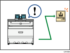 Иллюстрация мониторинга состояния устройства и настройки с помощью компьютера