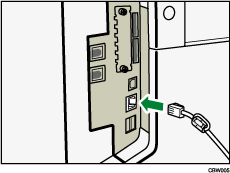 Иллюстрация подключения кабеля интерфейса Ethernet